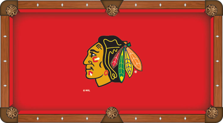 Chicago Blackhawks Pool Table Cloth-8'"