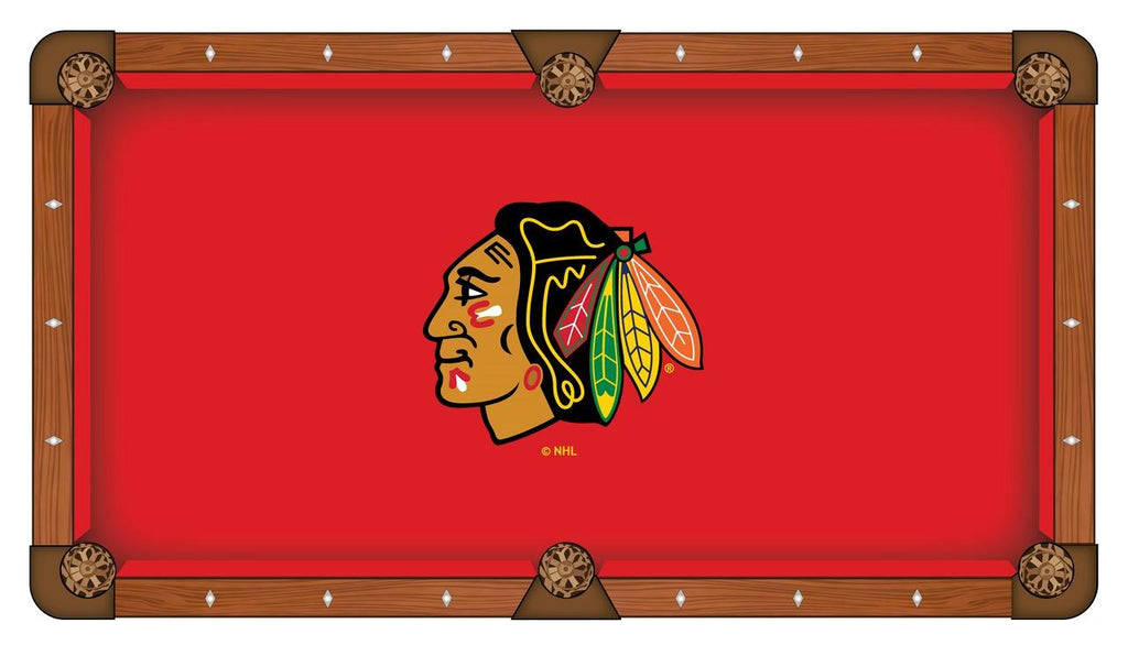 Chicago Blackhawks Pool Table Cloth-9'"