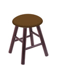 Maple Vanity Stool In Dark Cherry Finish With Canter Thatch Seat