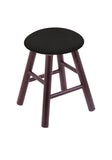 Maple Vanity Stool In Dark Cherry Finish With Canter Espresso Seat