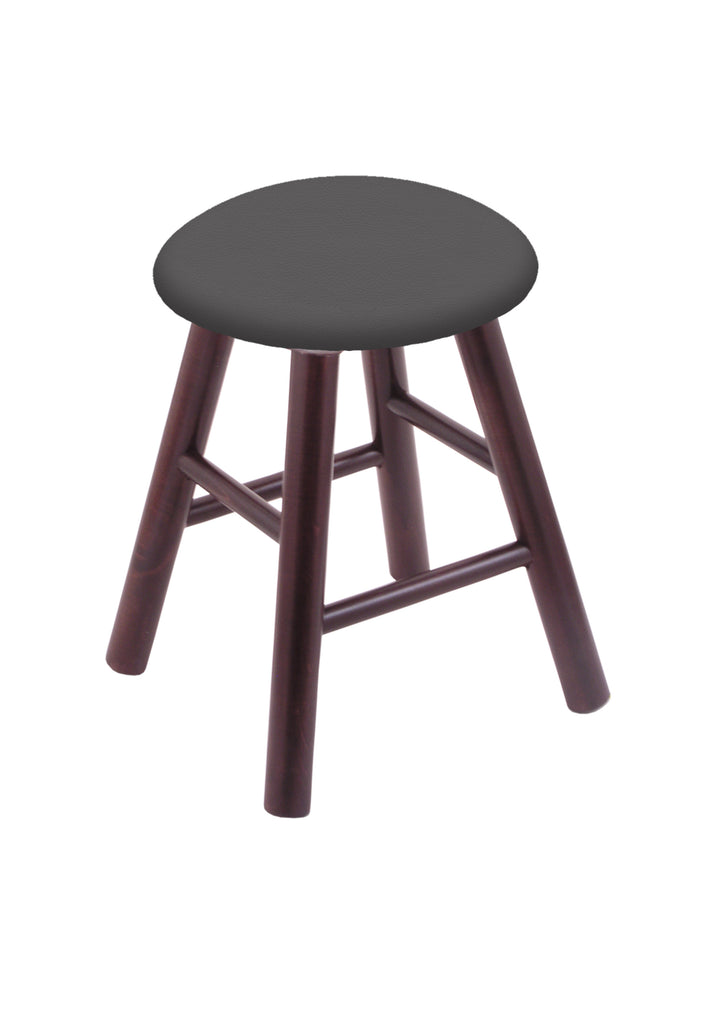 Maple Vanity Stool In Dark Cherry Finish With Canter Storm Seat