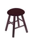 Maple Vanity Stool In Dark Cherry Finish With Canter Bordeaux Seat