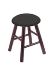 Maple Vanity Stool In Dark Cherry Finish With Canter Iron Seat