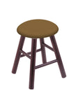 Maple Vanity Stool In Dark Cherry Finish With Canter Saddle Seat