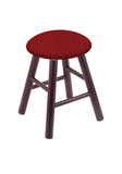 Maple Vanity Stool In Dark Cherry Finish With Graph Ruby Seat