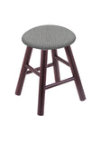 Maple Vanity Stool In Dark Cherry Finish With Graph Alpine Seat