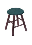 Maple Vanity Stool In Dark Cherry Finish With Graph Tidal Seat