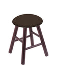 Maple Vanity Stool In Dark Cherry Finish With Rein Coffee Seat