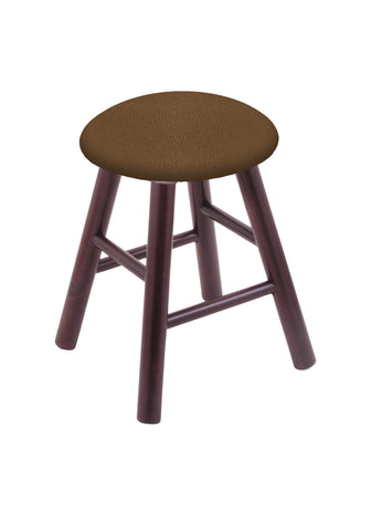 Maple Vanity Stool In Dark Cherry Finish With Rein Thatch Seat