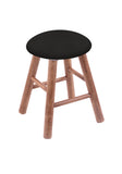 Maple Vanity Stool In Medium Finish With Canter Espresso Seat