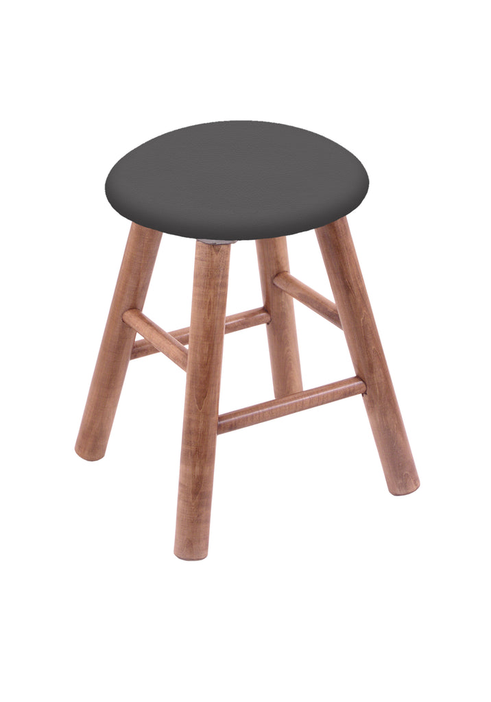 Maple Vanity Stool In Medium Finish With Canter Storm Seat