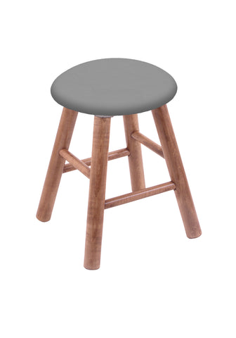 Maple Vanity Stool In Medium Finish With Canter Folkstone Grey Seat