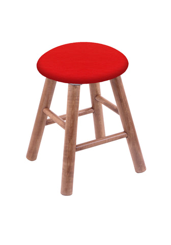 Maple Vanity Stool In Medium Finish With Canter Red Seat