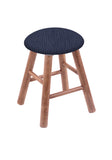 Maple Vanity Stool In Medium Finish With Graph Anchor Seat