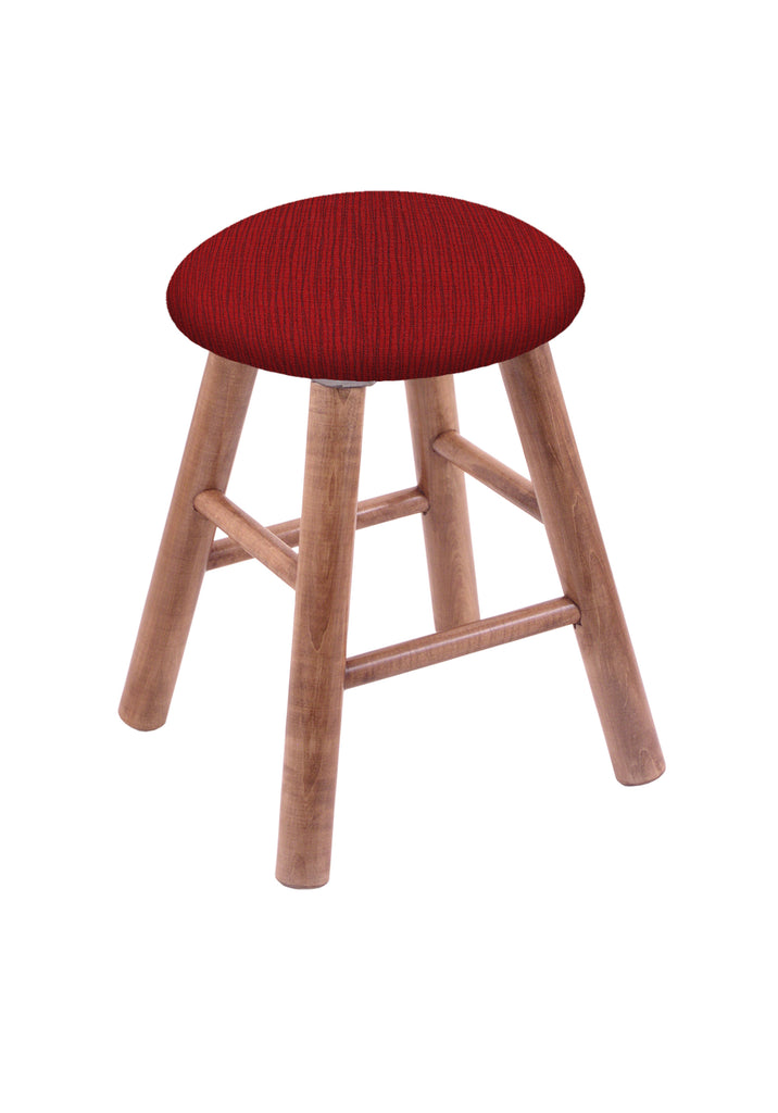 Maple Vanity Stool In Medium Finish With Graph Ruby Seat