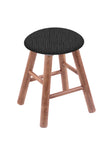 Maple Vanity Stool In Medium Finish With Graph Coal Seat