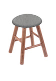 Maple Vanity Stool In Medium Finish With Graph Alpine Seat