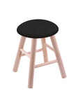 Maple Vanity Stool In Natural Finish With Canter Espresso Seat