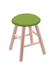 Maple Vanity Stool In Natural Finish With Canter Kiwi Green Seat