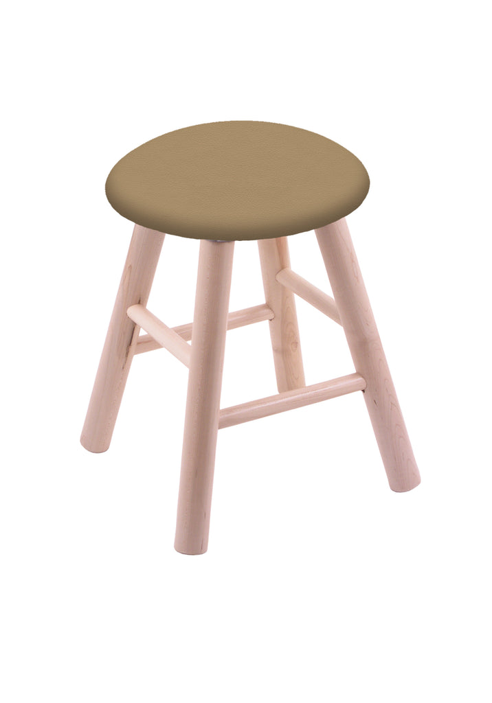 Maple Vanity Stool In Natural Finish With Canter Sand Seat