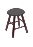 Oak Vanity Stool In Dark Cherry Finish With Canter Storm Seat