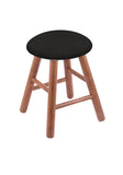 Oak Vanity Stool In Medium Finish With Canter Espresso Seat