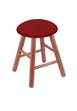 Oak Vanity Stool In Medium Finish With Graph Ruby Seat