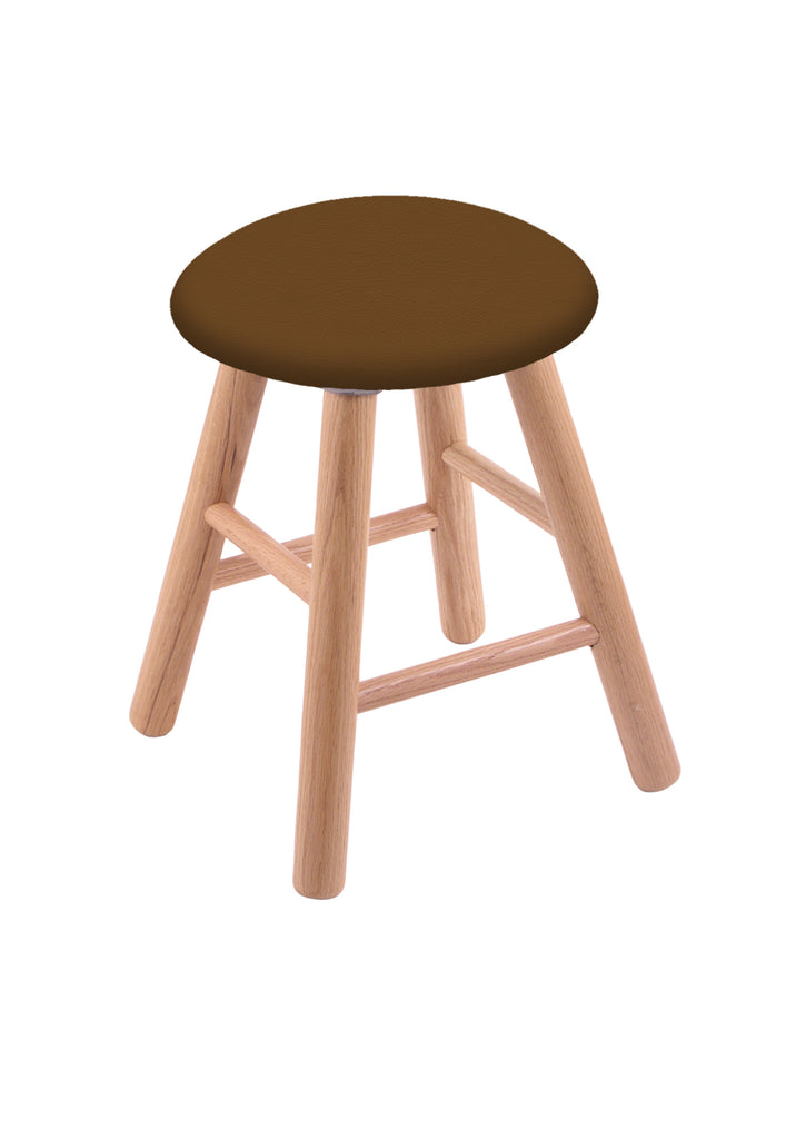 Oak Vanity Stool In Natural Finish With Canter Thatch Seat