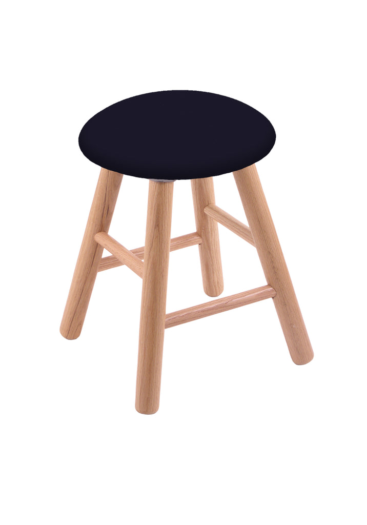 Oak Vanity Stool In Natural Finish With Canter Twilight Seat