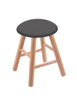 Oak Vanity Stool In Natural Finish With Canter Storm Seat