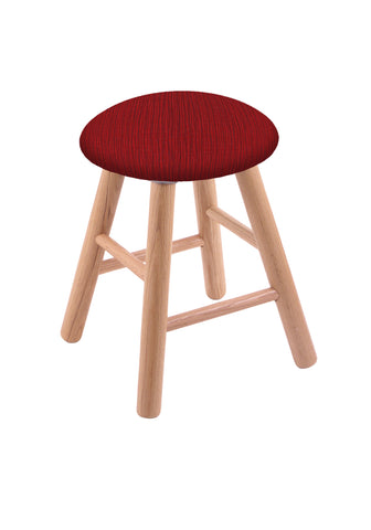 Oak Vanity Stool In Natural Finish With Graph Ruby Seat