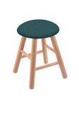 Oak Vanity Stool In Natural Finish With Graph Tidal Seat