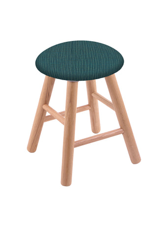 Oak Vanity Stool In Natural Finish With Graph Tidal Seat