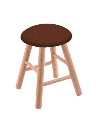 Oak Vanity Stool In Natural Finish With Rein Adobe Seat