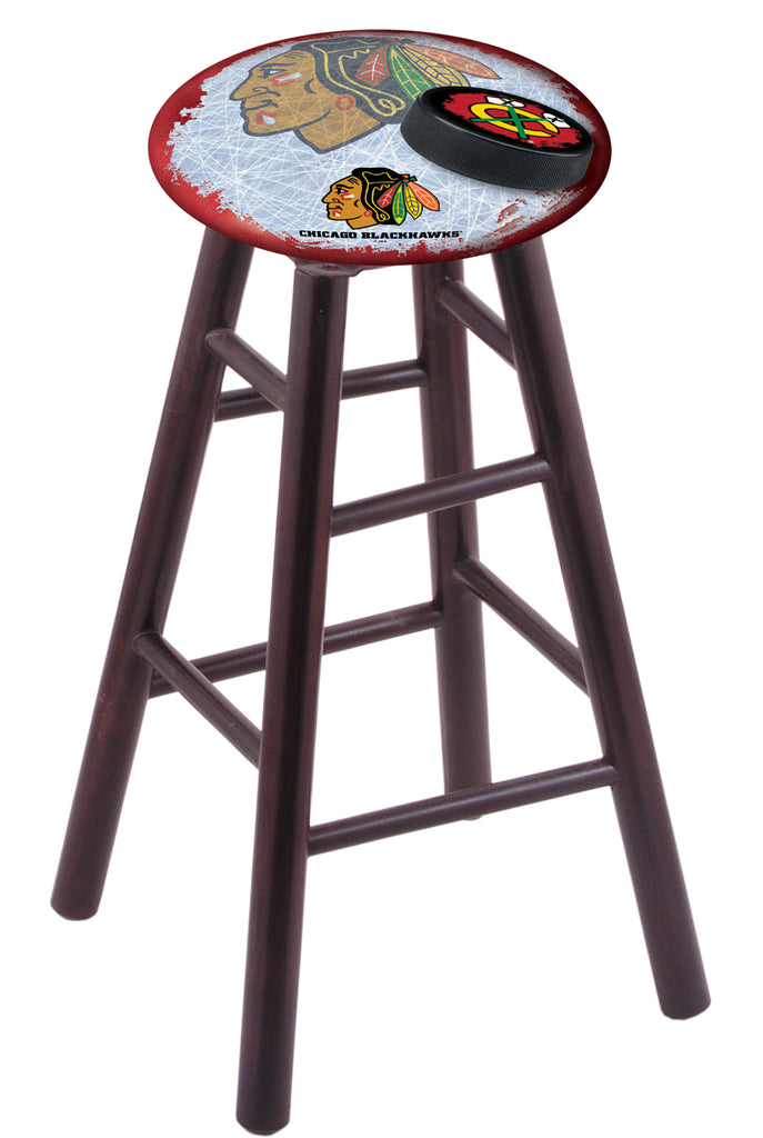 Chicago Blackhawks Counter Stool W-red Background