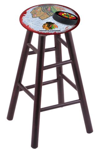 Chicago Blackhawks Counter Stool W-red Background
