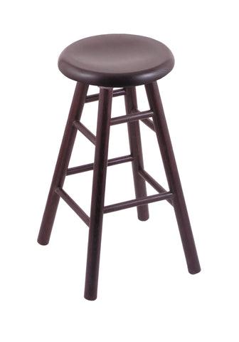 Oak Bar Stool In Dark Cherry Finish