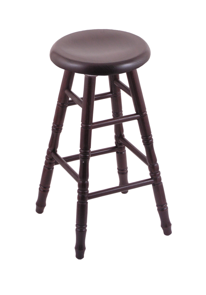 Oak Bar Stool In Dark Cherry Finish