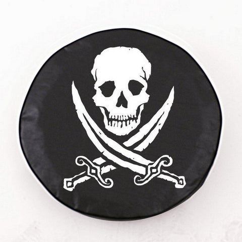 Jolly Roger (rough) Tire Cover Black