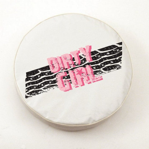 Dirty Girl (tread) Tire Cover White