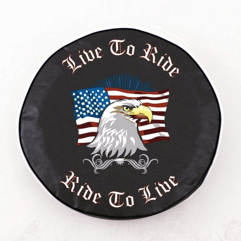 Live To Ride Tire Cover Black