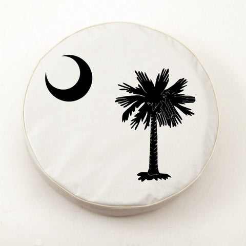 South Carolina State Flag Tire Cover White