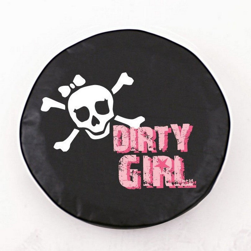 Dirty Girl (skull) Tire Cover Black