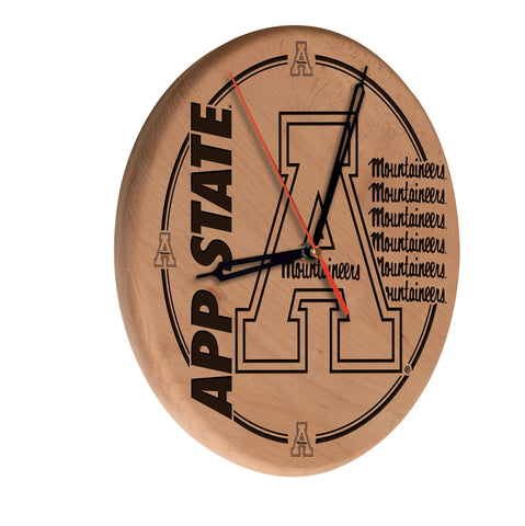 Appalachian State Laser Engraved Wood Clock