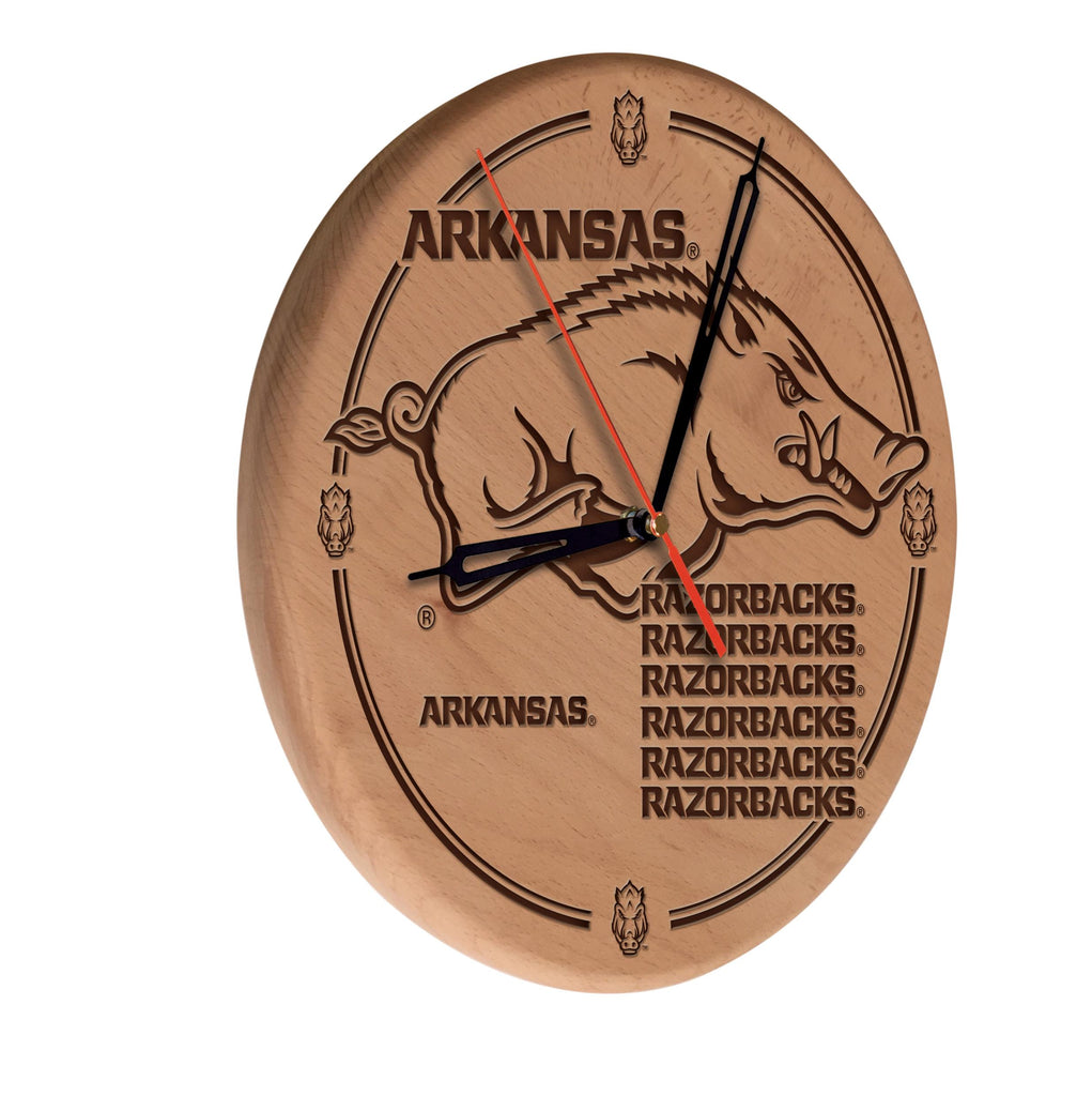 Arkansas Laser Engraved Wood Clock