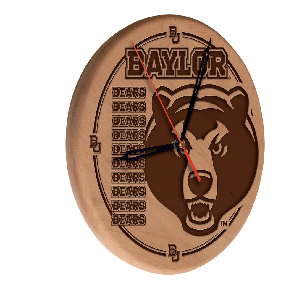 Baylor Laser Engraved Wood Clock