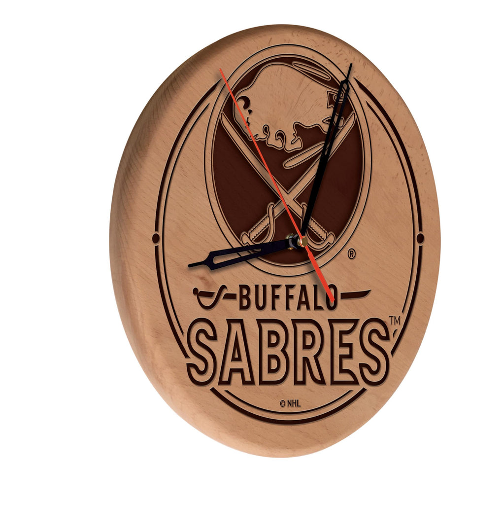 Buffalo Sabres Laser Engraved Wood Clock