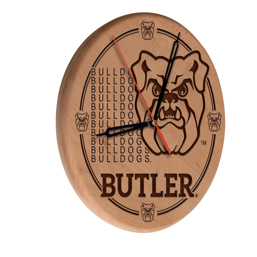 Butler Laser Engraved Wood Clock