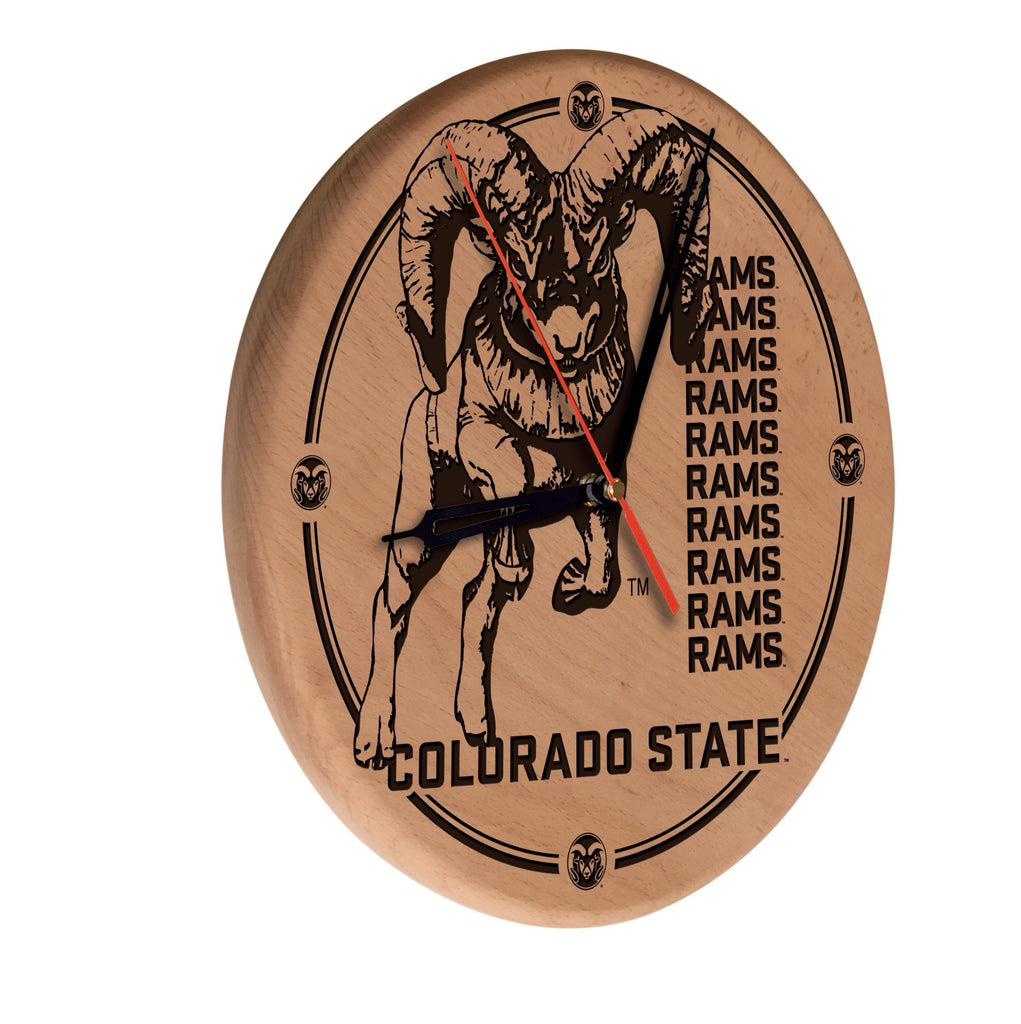 Colorado State Laser Engraved Wood Clock