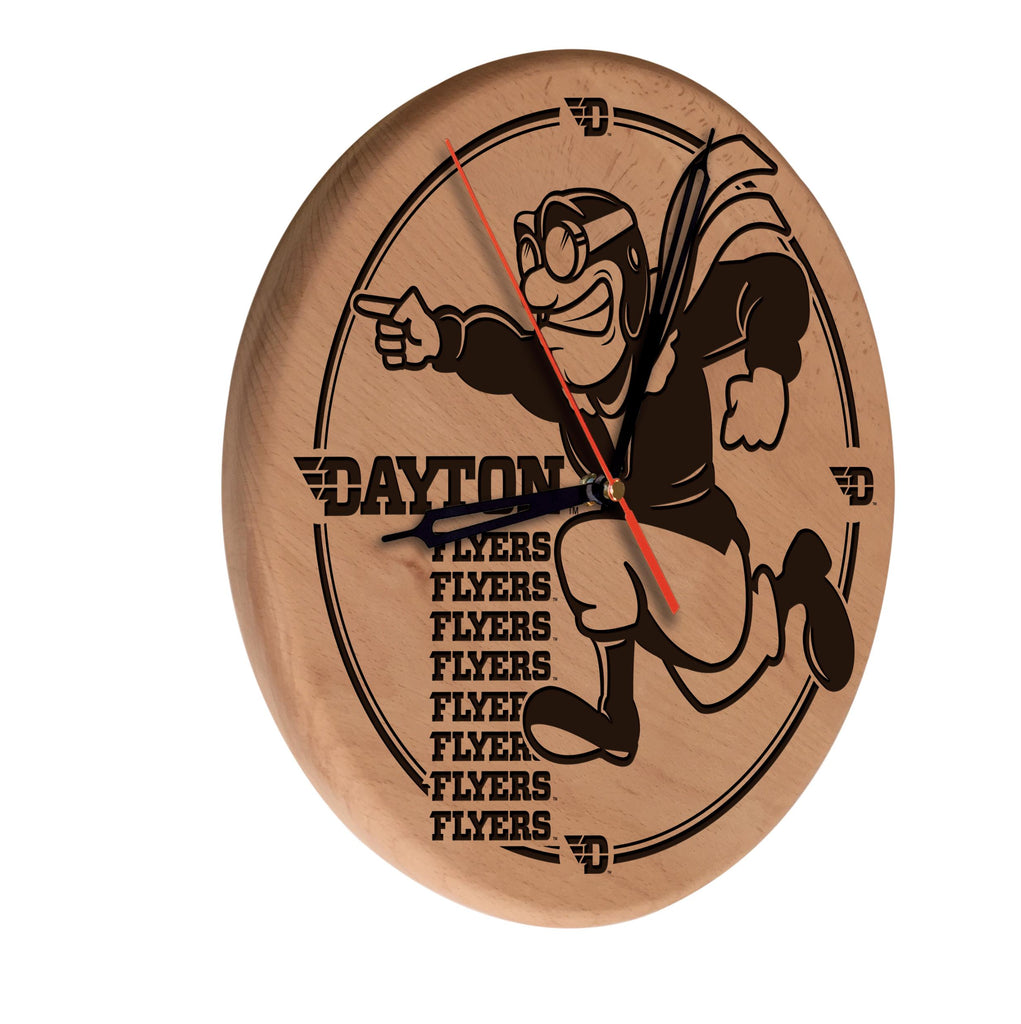 University Of Dayton Laser Engraved Wood Clock